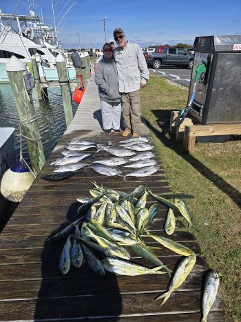 Phideaux Fishing Charters Outer Banks, Happy Anniversary to Doreen and Jeff!  Great day of fishing!